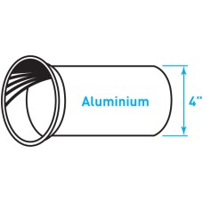 Truck Exhaust 20º Plain Lipped Flange, Aluminized Steel - 4" Diameter